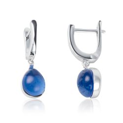 Pendientes Plata Argent Basic Mujer ARRJ005CA Colgante Cristal Azul
