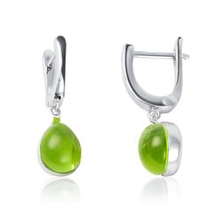 Pendientes Plata Argent Basic Mujer ARRJ005CV Colgante Cristal Verde
