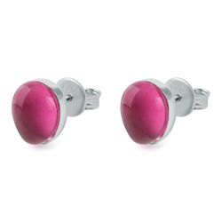 Pendientes Plata Argent Basic Mujer ARRJ005F Cristal Fucsia