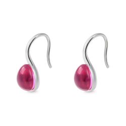 Pendientes Plata Argent Basic Mujer ARRJ005GF Cristal Fucsia