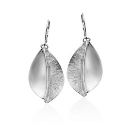 Pendientes Plata Argent Basic Mujer ARRM017 Lágrima Mate-Pulida 2,5x1,6cm