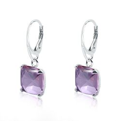 Pendientes Plata Argent Basic Mujer ARRM079GL Colgante Cristal Lila