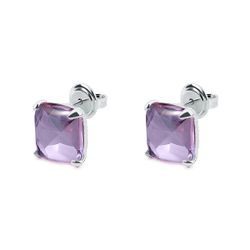 Pendientes Plata Argent Basic Mujer ARRM079PL Cristal Lila