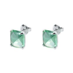 Pendientes Plata Argent Basic Mujer ARRM079PV Cristal Verde Agua