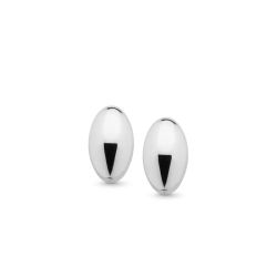 Pendientes Plata Argent Basic Mujer ARRM081PB Lamia Ovalado En Brillo 0,8x1,3cm