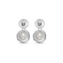 Pendientes Plata Argent Basic Mujer ARRM087D Doble Perlas