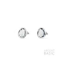 Pendientes Plata Argent Basic Piedra Gris ARRS002G