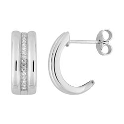 Pendientes Plata Argyor MRM (AG)335121.1 Medio Aro Circonitas