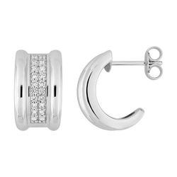 Pendientes Plata Argyor MRM (AG)335122.1 Medio Aro Circonitas