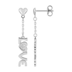 Pendientes Plata Argyor MRM (AG)335135.1 Colgante Cadena Palabra Love Circonitas