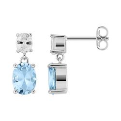 Pendientes Plata Argyor MRM Mujer (AG)335A13.6 Colgante Circonita Azul Cielo