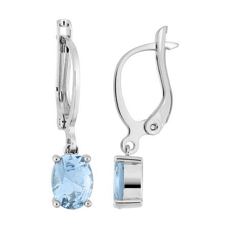 Pendientes Plata Argyor MRM Mujer (AG)335A14.6 Colgante Circonitas Azul Cielo