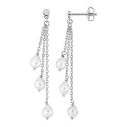 Pendientes Plata Argyor MRM Mujer (AG)335A51 Colgante Cadena Perlas Cultivadas