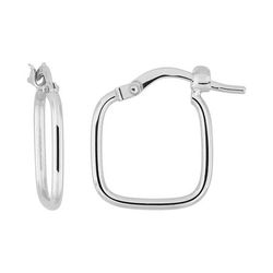 Pendientes Plata Argyor MRM Mujer (AG)335A61 Aro Cuadrado En Brillo