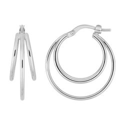 Pendientes Plata Argyor MRM Mujer (AG)335A69 Aro Triple Banda En Brillo