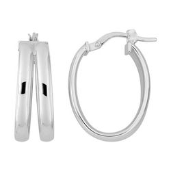 Pendientes Plata Argyor MRM Mujer (AG)335A70 Aro Doble Banda En Brillo