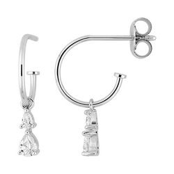 Pendientes Plata Argyor MRM (AG)335099.1 Medio Aro Colgante Circonitas