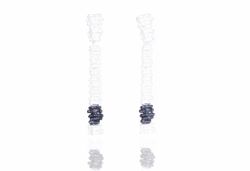 Pendientes Plata Arior Diluvi Dos Piezas Blanco Bicolor Negro 1144493MXP