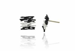Pendientes Plata Arior Diluvi Grandes Bicolor Negro 1143237XMP