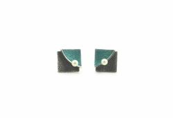 Pendientes Plata Arior Doble Fulla Con Perla Azul 1144647LP