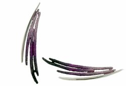 Pendientes Plata Arior Dynamic Grande Purpura 1144381XPP