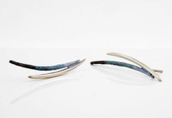 Pendientes Plata Arior Dynamic Medianos Azul 1144391XPP