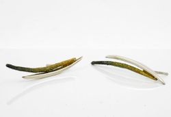 Pendientes Plata Arior Dynamic Medianos Verde Liquen 1144392XPP