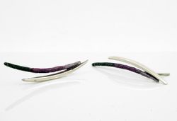 Pendientes Plata Arior Dynamic Medianos Violeta 1144390XPP