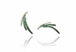 Pendientes Plata Arior Dynamic Pequeńos Verde Esmeralda 1144449XPP