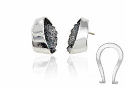 Pendientes Plata Arior Gala Cierre Omega Gris 1143367XPO