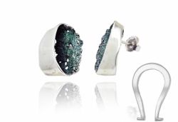 Pendientes Plata Arior Gala Cierre Omega Verde Esmeralda 1143371XPO