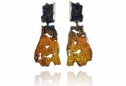Pendientes Plata Arior Intenzza Dos Piezas Ocre 4,2x1,6cm 1142561XPP