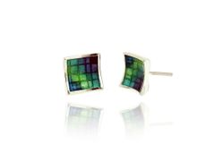 Pendientes Plata Arior Mond Verde Lila Pequeńa 1141478EPP