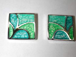 Pendientes Plata Arior PalmeraQ Verde 1141087EPP