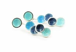 Pendientes Plata Arior Singular Azul Con 5 Círculos 1144674EPP