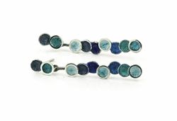 Pendientes Plata Arior Singular Azul Con 9 Círculos 1144679XPP