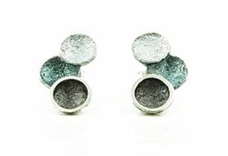 Pendientes Plata Arior Singular Gris Con 3 Círculos 1144664XPP