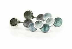 Pendientes Plata Arior Singular Gris Con 5 Círculos 1144672XPP