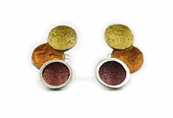 Pendientes Plata Arior Singular Ocre Con 3 Círculos 1144668XPP