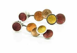 Pendientes Plata Arior Singular Ocre Con 5 Círculos 1144676XPP