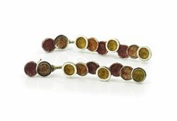 Pendientes Plata Arior Singular Ocre Con 9 Círculos 1144681XPP
