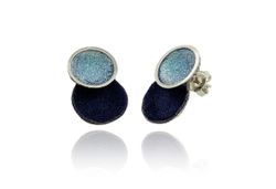 Pendientes Plata Arior Singular Redonda Grande Azul 1144261XPP