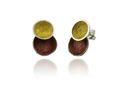 Pendientes Plata Arior Singular Redonda Grande Ocre 1144264XPP