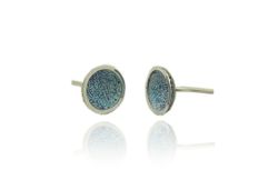 Pendientes Plata Arior Singular Redonda Pequeńos Azul 1144249XPP