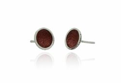 Pendientes Plata Arior Singular Redonda Pequeńos Rojo 1144325XPP