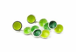 Pendientes Plata Arior Singular Verde Con 5 Círculos 1144675EPP