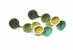 Pendientes Plata Arior Singular Verde Con 5 Círculos 1144675XPP