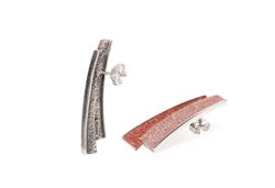 Pendientes Plata Arior Troia Grandes Rojo 1143907XPP