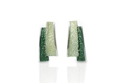 Pendientes Plata Arior Troia Medianos Verde 1143874XPP