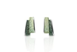 Pendientes Plata Arior Troia Pequeńos Verde 1143913XPP